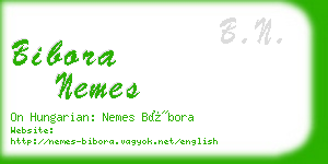 bibora nemes business card